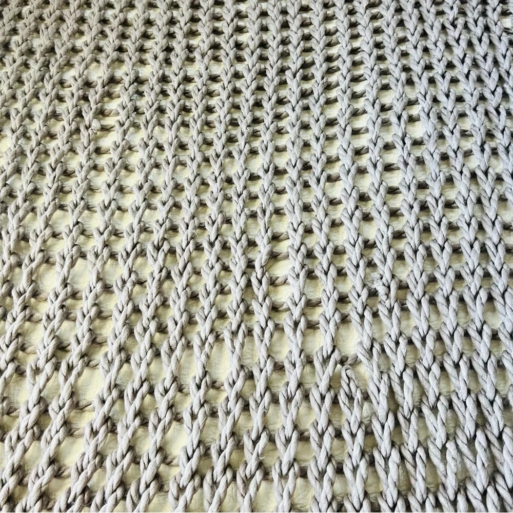 80”x85” Handmade Chunky Knit Throw Blanket , Soft & Cozy